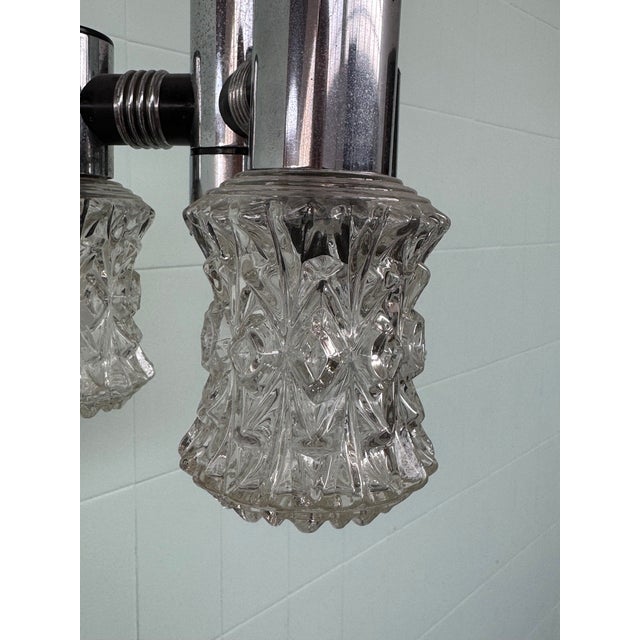 Italian Pendant Light in Glass and Steel from Targetti, 1970s For Sale - Image 16 of 18