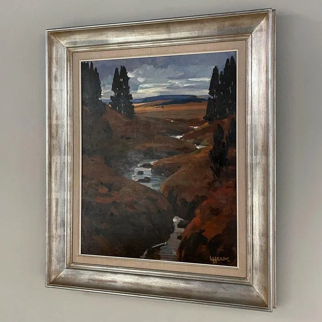 Framed Oil Painting on Panel by Lucien Hock (1899-1972) For Sale - Image 4 of 13