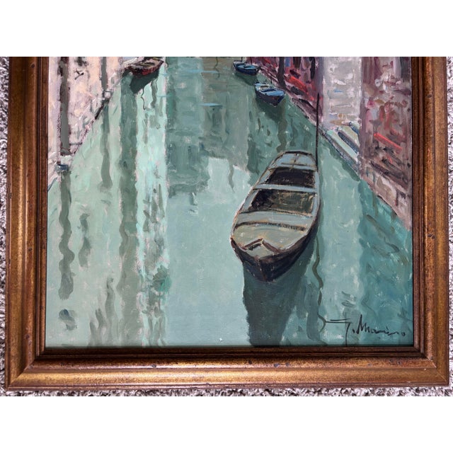 Mid 20th Century 1950s Italian Oil Painting by Guiseppe Marino (1916-1975), Framed For Sale - Image 5 of 12