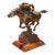 Lh21 Vintage Wells Fargo Bronze Statue "Lightning Line Rider Cowboy Gallop Horse For Sale