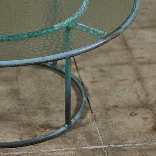 Walter Lamb for Brown Jordan Round 36" Bronze Patio Coffee Table For Sale - Image 10 of 12