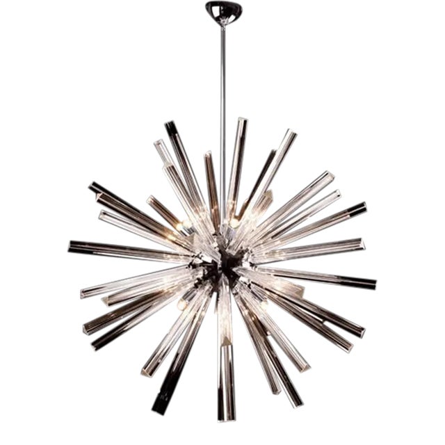Sput Round Chandelier in Silver Finish For Sale