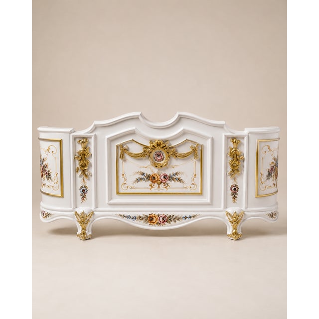 1950 French Louis XVI White Gold Wood Twin Bedframes - Pair For Sale - Image 11 of 14