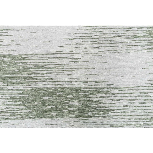 Modern Scandinavian-Style Wool Rug "Forel" Design in Green by Doris Leslie Blau For Sale - Image 4 of 7