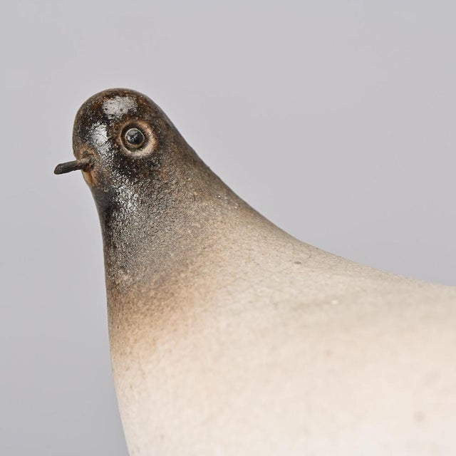 Zoomorphic sculpture in the shape of a bird, made by the Swiss ceramist Gérald Olivier, circa 1970. This piece...