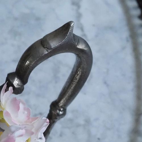1930s Metal Teapot with Floral Embossing For Sale - Image 5 of 8
