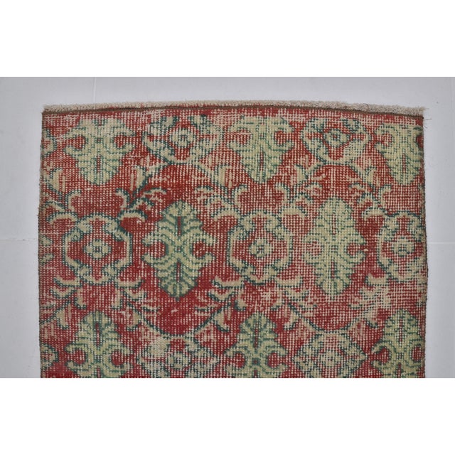 Geometric Vintage Anatolian Wool Carpet For Sale - Image 10 of 10
