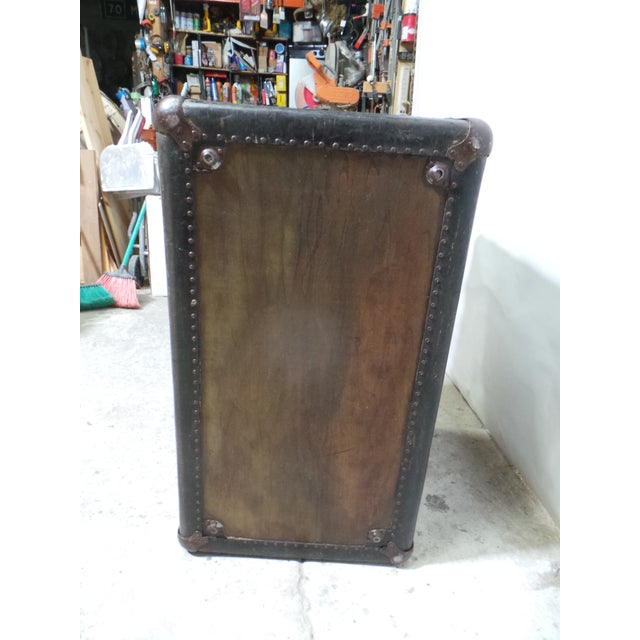 19th Century Leather / Wood Travel Trunk For Sale - Image 15 of 15