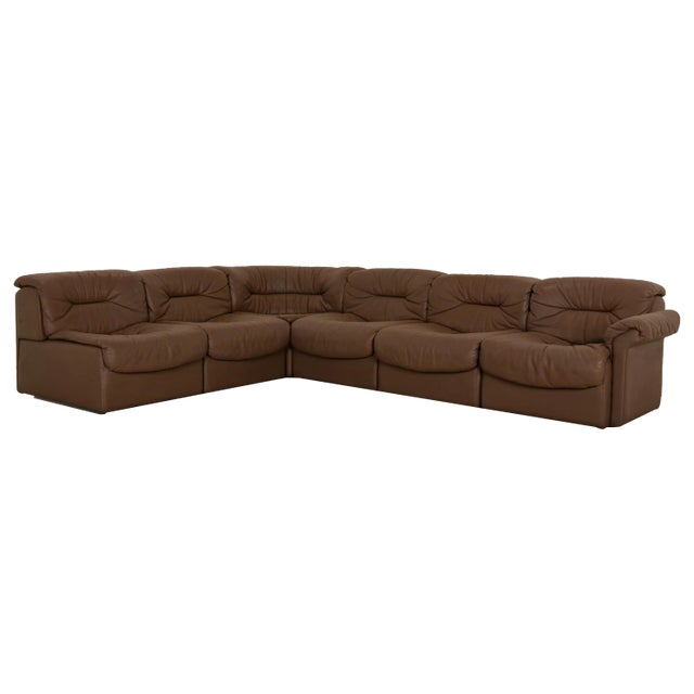DS 14 Leather Corner Sofa from De Sede For Sale