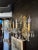 Rococo Pair of 1980s Contemporary Rococo Style Brass and Crystal Bi Level Three Light Sconces For Sale - Image 3 of 12