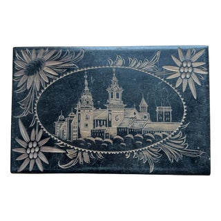 Black Lacquered Wooden Box For Sale