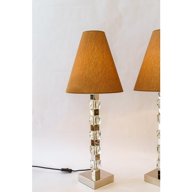 Large Nickel Table Lamps from Bakalowits & Söhne, 1950s, Set of 2 For Sale - Image 11 of 16