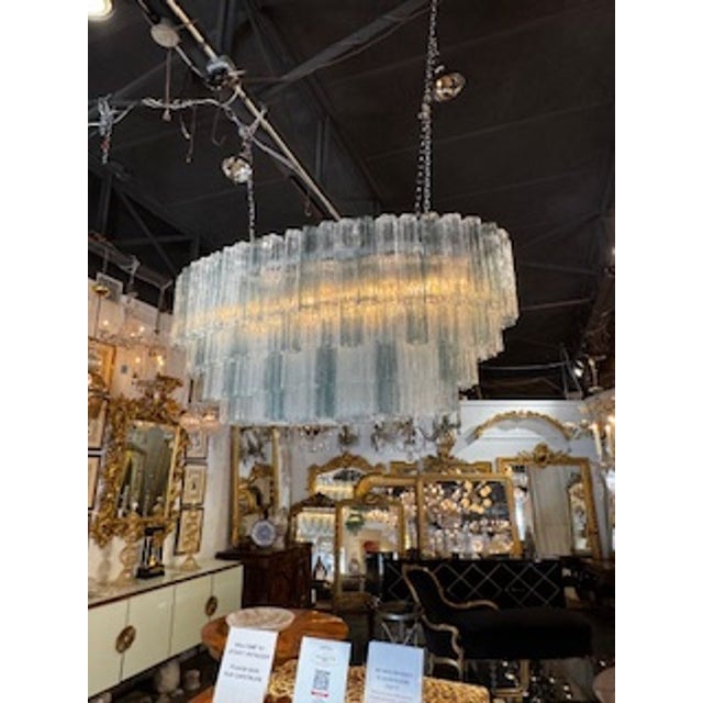 Modern Large Scale Layered Trochi Murano Chandelier For Sale - Image 3 of 6