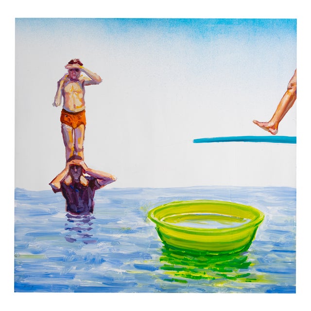 Dave King, First Steps, 2000s, Oil Painting on Aluminum Panel For Sale