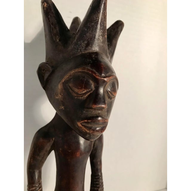 Vintage Pende Miniature Wood Statue African Art For Sale In Los Angeles - Image 6 of 8