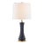 Thomas O'Brien for Visual Comfort Signature Elena Large Table Lamp in Denim with Linen Shade For Sale