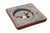A mid-century modern ceramic ashtray made by Stangl Pottery of New Jersey. Square with an off center rounded tray, and...
