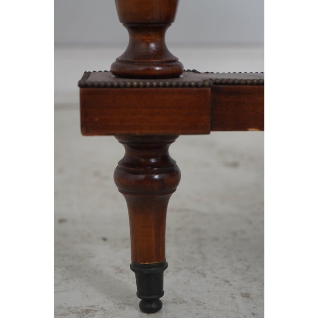 Vintage Mahogany Marquetry Inlaid Side Table For Sale - Image 11 of 15