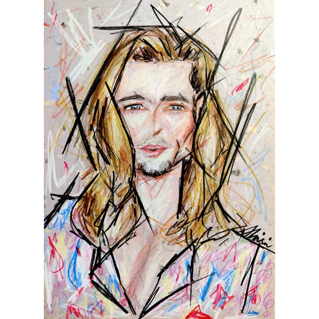 Contemporary Color Pencil Portrait of Brad Pitt on Limited Edition A4