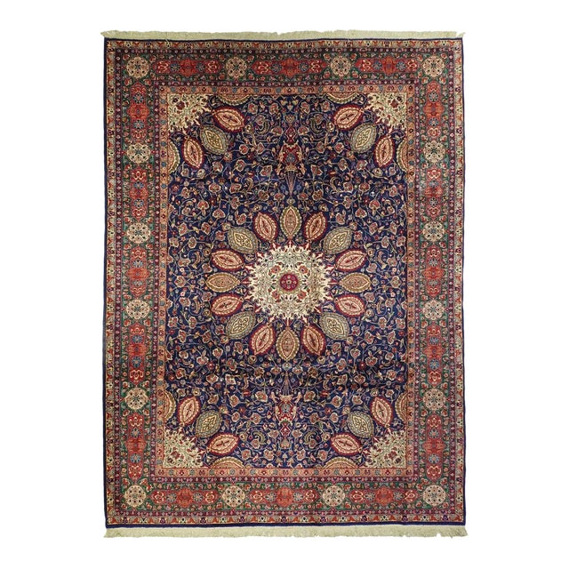 Extremely Fine Persian Tabriz Woven by the Artist Master Weaver Rug 8'1'' X 11'4'' For Sale