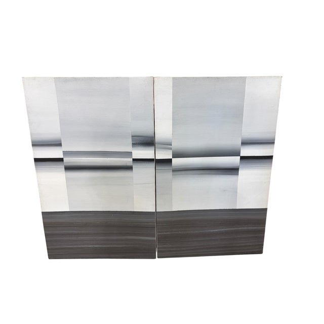 Nicole Mouracade Nim Abstract Acrylic on Canvas Set of 4 Panels For Sale In New York - Image 6 of 11