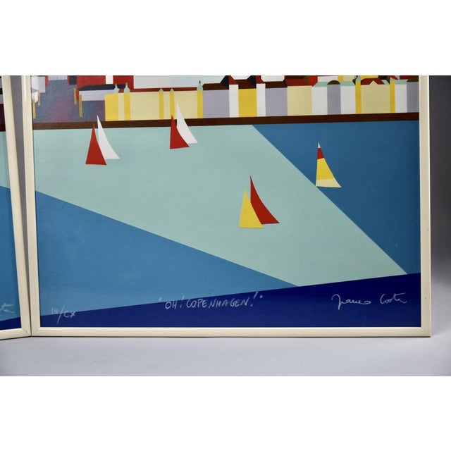 1980s Franco Costa, Copenhagen Triptych, 1985, Serigraphs, Set of 3 For Sale - Image 5 of 14