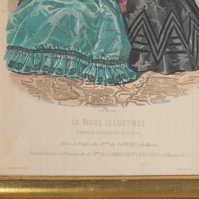 Antique 1862-1863 La Mode Illustree French Fashion Prints "15" For Sale In San Francisco - Image 6 of 9