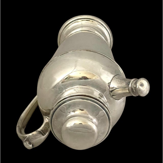 Metal VTG Crescent Silverware MFG Co. Silver Plated Cocktail Shaker Art Deco For Sale - Image 7 of 8