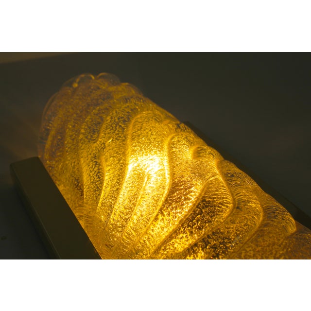 Vintage Wall Lamps in Glass and Brass from Fischer Leuchten, 1970s, Set of 2 For Sale - Image 10 of 11