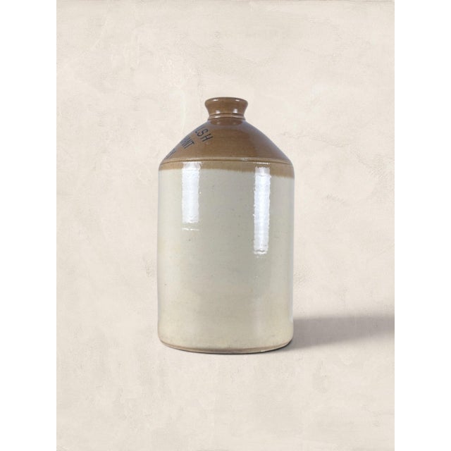 English Antique English Stoneware Keighley Spirit Flagon For Sale - Image 3 of 6
