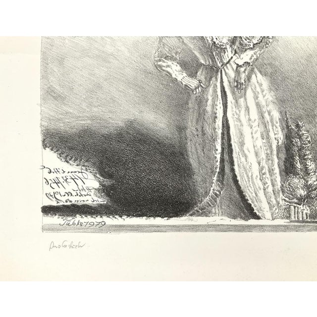Werner Tübke, Happening in Pompeii IV, 1979, Chalk Lithograph For Sale - Image 3 of 11