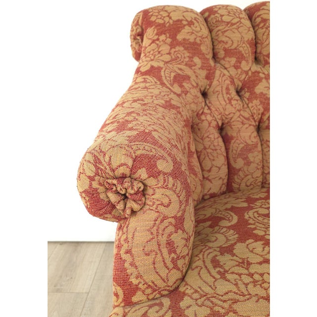 Pair of Vintage Michael Taylor Tufted Armchairs, Circa 1980 For Sale In San Francisco - Image 6 of 7