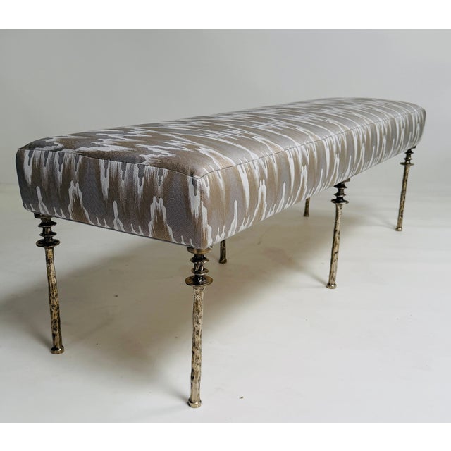 White Bronze Organic Form Bench, Sorgue Bench For Sale - Image 11 of 15