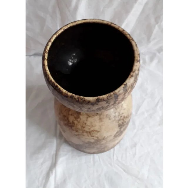 Vintage German Ceramic Vase with Beige-Brown Glaze by Dümler & Breiden, 1970s For Sale - Image 3 of 5