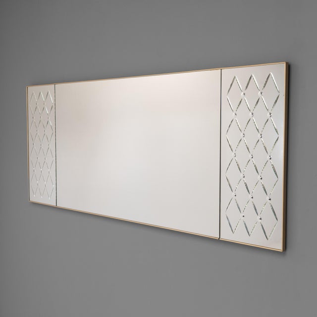 Glass Large Landscape Mirror, 1960s For Sale - Image 7 of 7