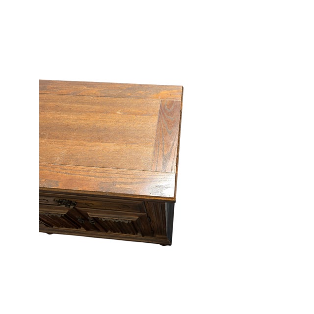 Ethan Allen 1990s Ethan Allen Royal Charter Oak Nightstand End Table Cabinet For Sale - Image 4 of 15
