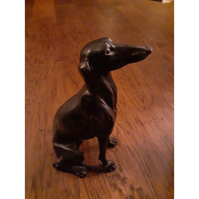 1960s Chalkware Greyhound Life-Like Sculpture Likely Made in Italy For Sale In Dallas - Image 6 of 7