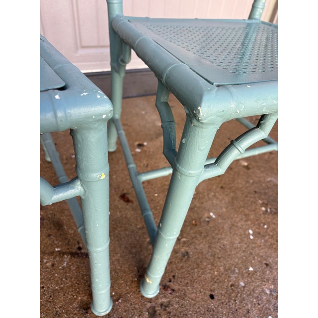 Vintage Chinoiserie Patio Dining Chairs by Meadowcraft For Sale - Image 12 of 12