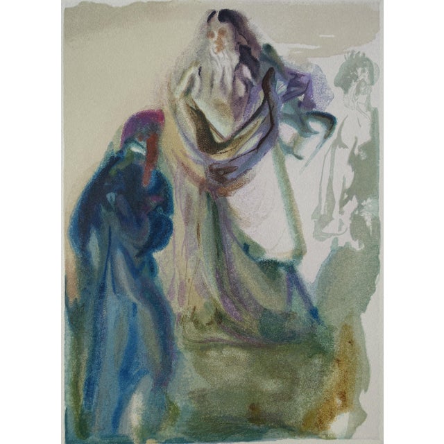 Salvador Dalí (1904-1989) Paradise 28: Saint Peter and Dante Color wood engraving Unsigned On BFK Rives wove paper, 26 x...
