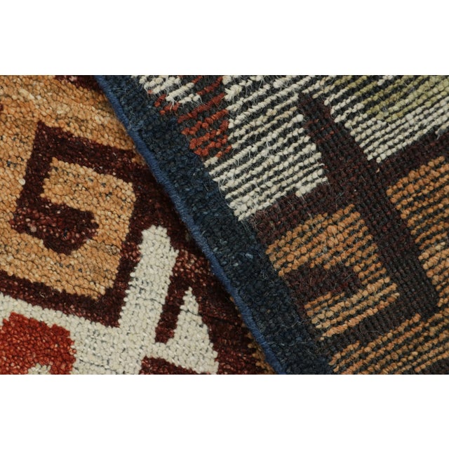 Textile Rug & Kilim’s Kaitag Style Rug With Colorful Geometric Medallion and Patterns For Sale - Image 7 of 8