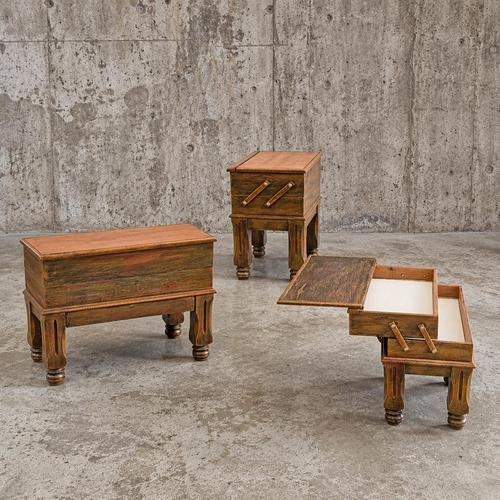 2000 - 2009 Wooden Sewing Table with Extendable Scissor and Storage Compartments, 1930s For Sale - Image 5 of 6