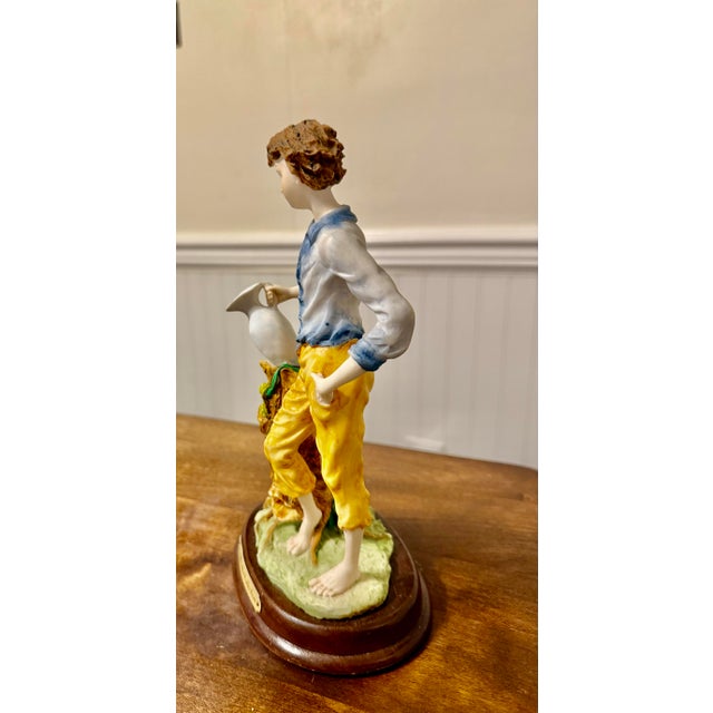 Late 20th Century Italian Water/Vessel Pitcher Luca Young Man Figurine For Sale - Image 9 of 12