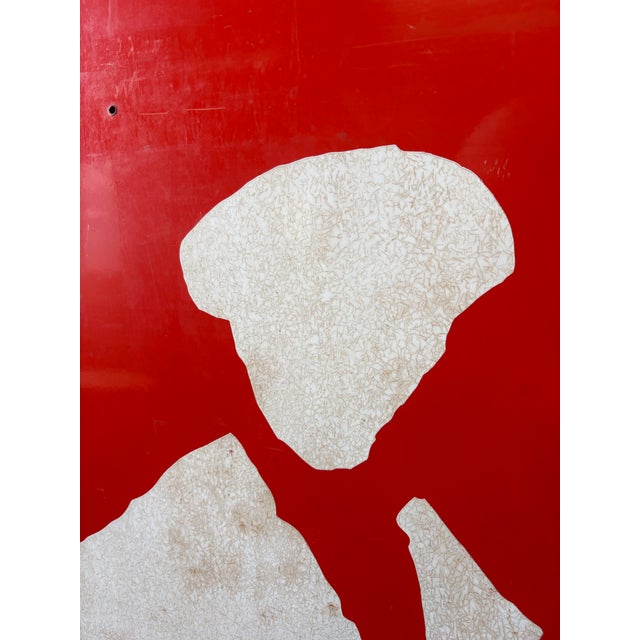 Mid-Century Modern Mid 20th Century Minimalist Graphic Matador Metal Panel For Sale - Image 3 of 11