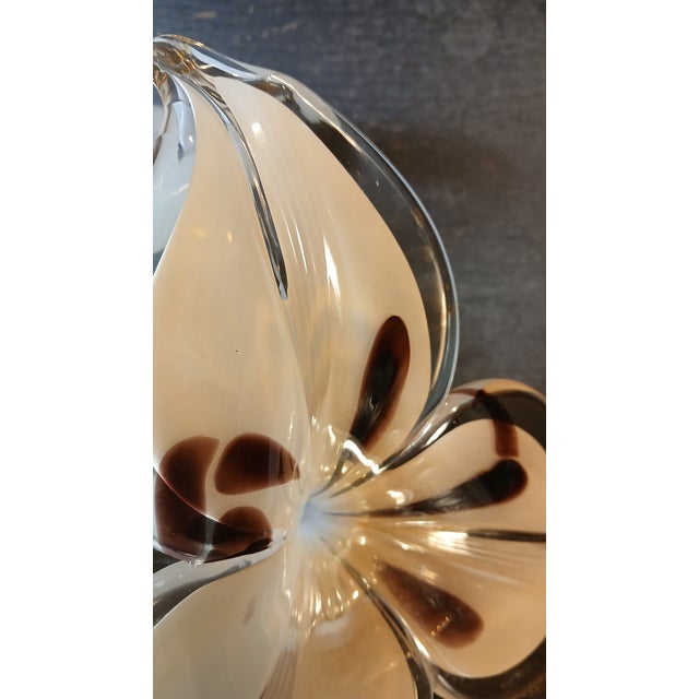 Vintage Hand-Blown Art Glass Lily Sculpture — In the Style of Murano For Sale - Image 4 of 13