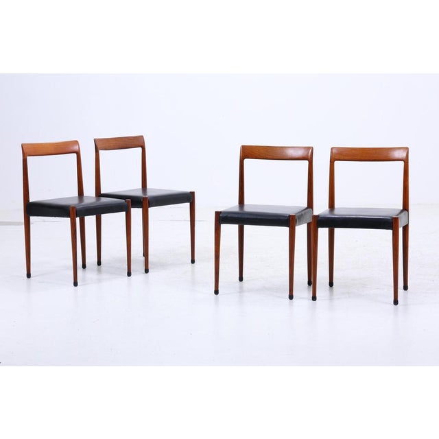 Mid-Century Teak Chairs from Lübke, 1960s, Set of 4 For Sale - Image 3 of 17