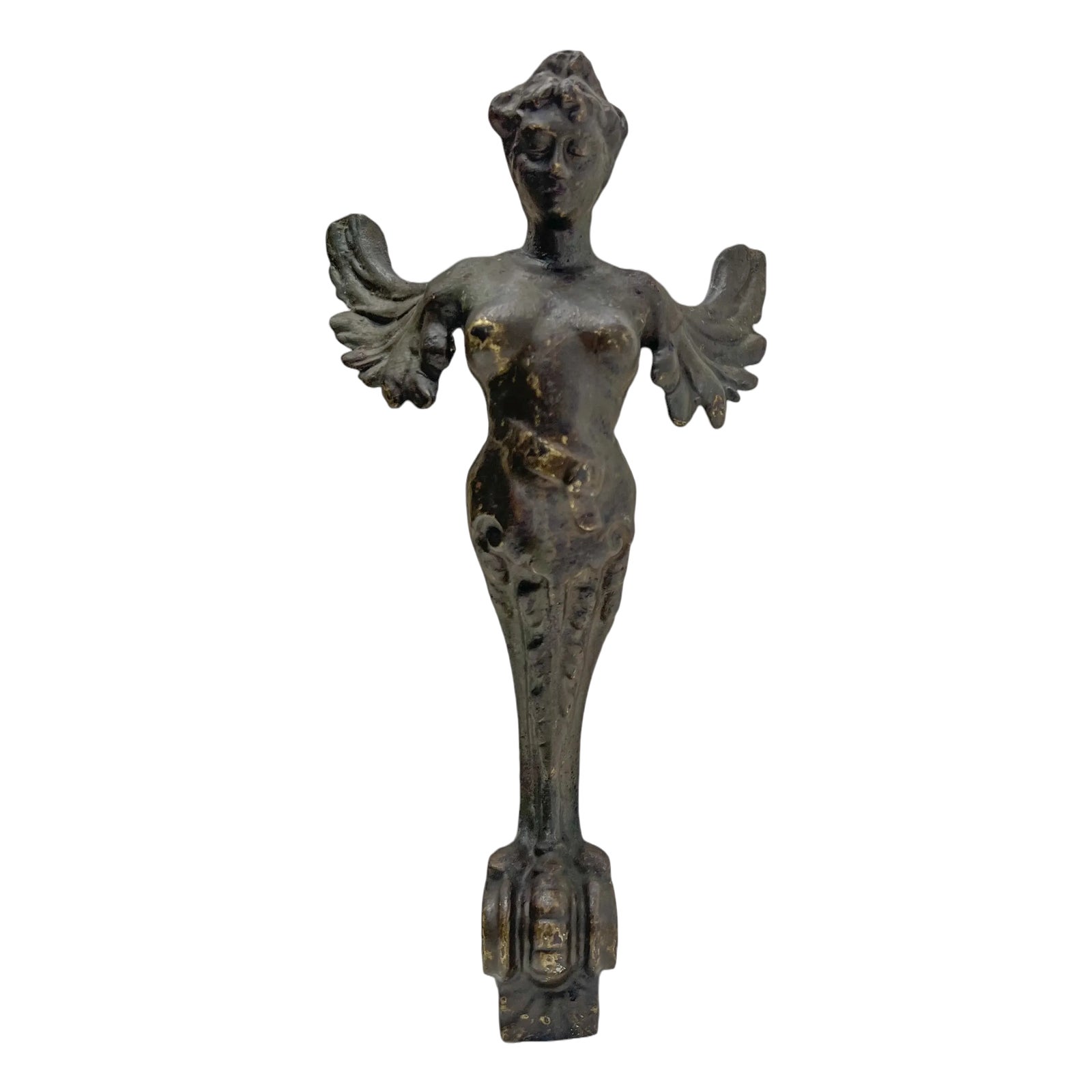 Cast Iron Door Handle Lady with Wings, 1900s | Chairish