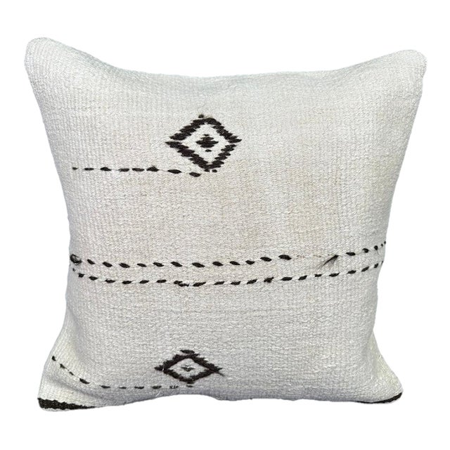 Turkish Hemp Pillow Cushion Natural Beige Brown Cushion Cover 20"x20" For Sale