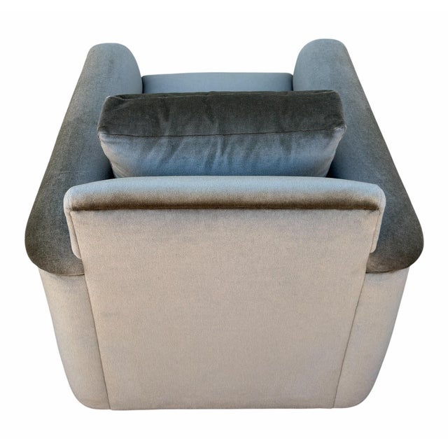 1 of 2 Art Deco J. Robert Scott Mohair Swivel Club Chair For Sale In Los Angeles - Image 6 of 8