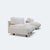 Late 20th Century Postmodern Italian Lounge Chairs in Textured Cream Fabric, Pair, Leather For Sale - Image 15 of 18
