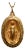 The Altura Place: 14 Karat Yellow Gold Virgin Mary Medal For Sale